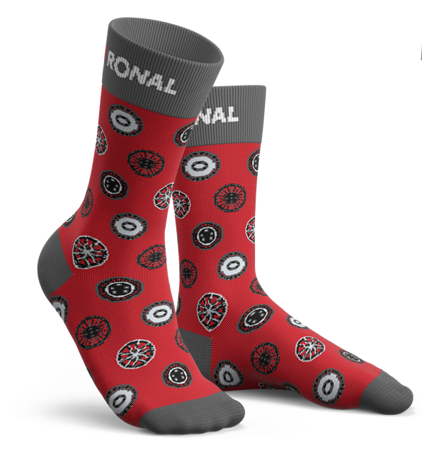 Socken RONAL Wheels, rot